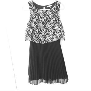 Black lace overlay dress